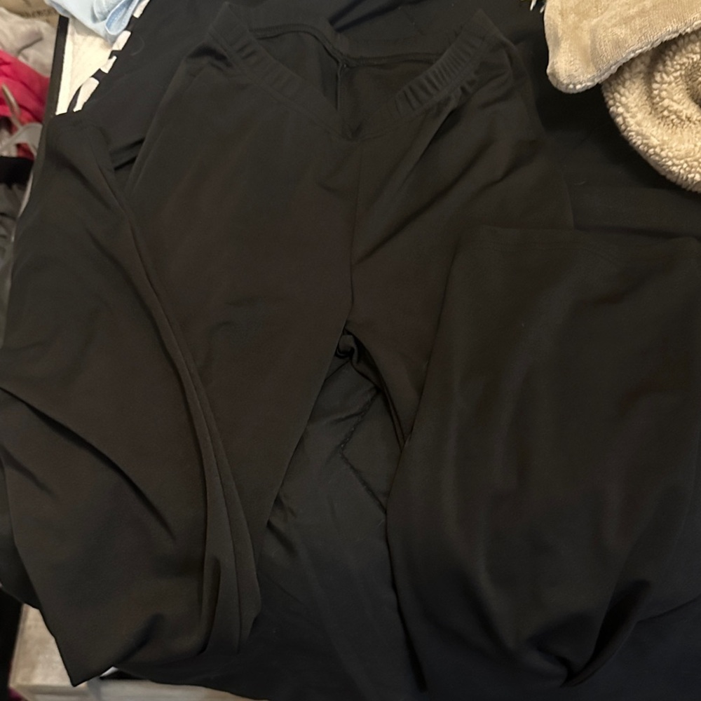 Black flare leggings